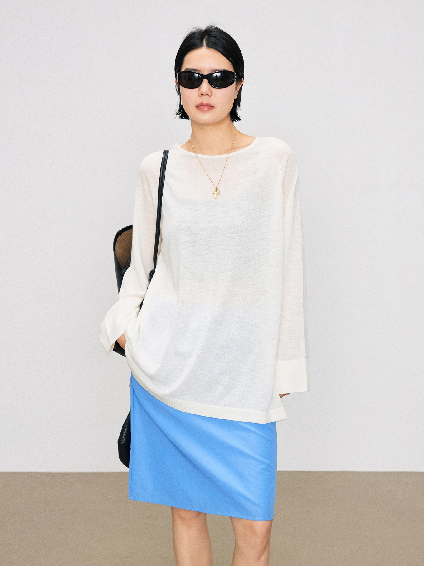 MARRYHER Linen Wool Long Sleeve T-Shirt Loose Fit Overhead Cover up CleanFit Silhouette Soft Casual Style Women's Knitted Top
MARRYHER Linen Wool Long Sleeve T-Shirt Loose Fit Overhead Cover up CleanFit Silhouette Soft Casual Style Women's Knitted Top