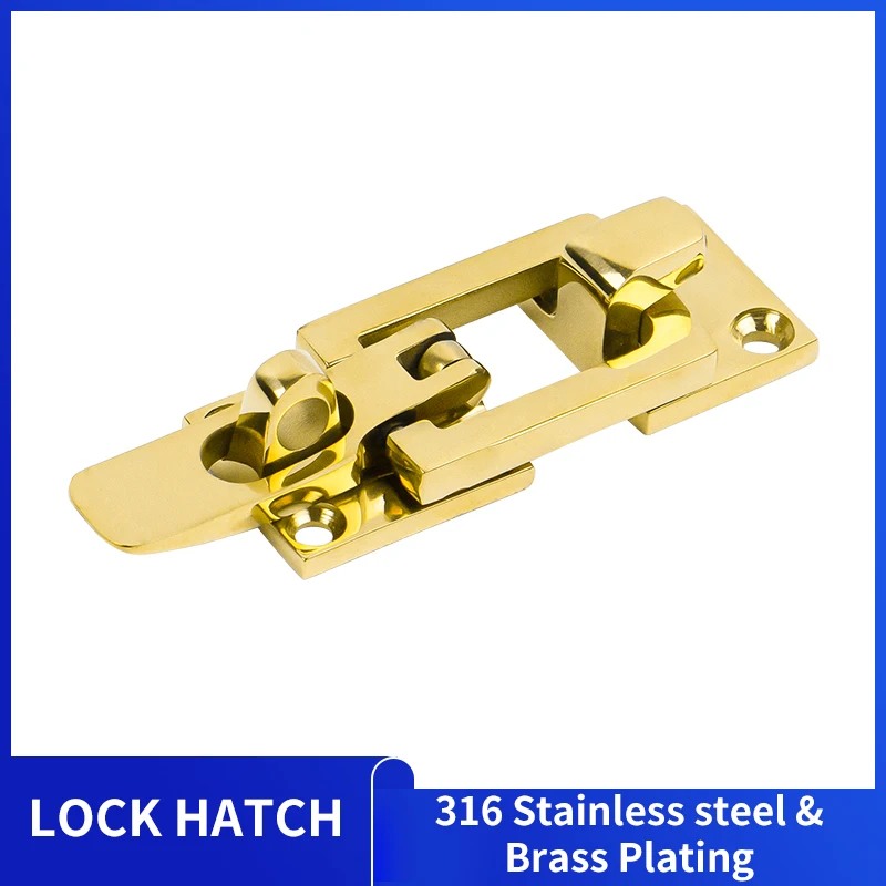 316 Stainless Steel Anti-Rattle Fastener Clamp Latch Brass Plated Marine Door Lock Catch for Boat Locker
316 Stainless Steel Anti-Rattle Fastener Clamp Latch Brass Plated Marine Door Lock Catch for Boat Locker