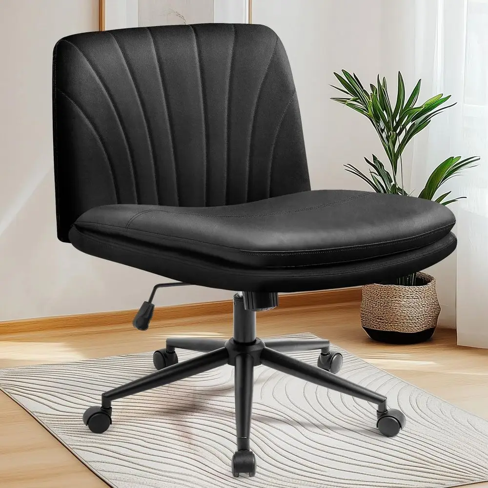 CHAIR Criss Cross Chair with Wheels Armless Cross Legged Office Desk Wide Comfy Vanity Makeup Chair Adjustable Swivel Rolling C
CHAIR Criss Cross Chair with Wheels Armless Cross Legged Office Desk Wide Comfy Vanity Makeup Chair Adjustable Swivel Rolling C