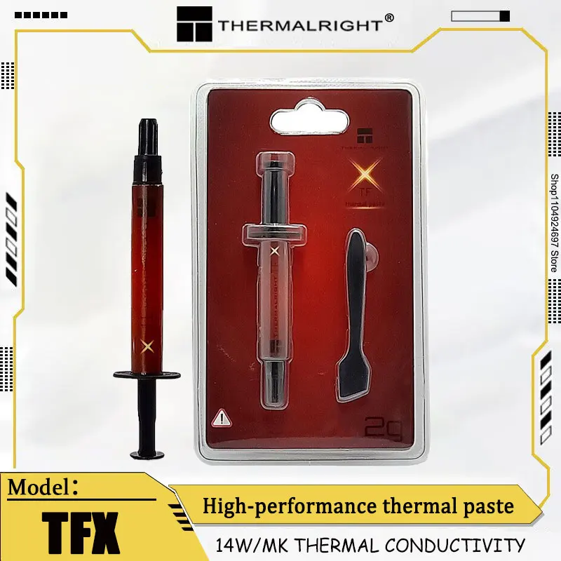Thermalright TFX Series Thermal Grease CPU Graphics Card Notebook Thermal Paste 14.3W/MK Thermal Conductivity 2g/6.2g/12.8g
Thermalright TFX Series Thermal Grease CPU Graphics Card Notebook Thermal Paste 14.3W/MK Thermal Conductivity 2g/6.2g/12.8g