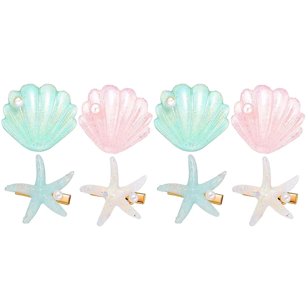8 Pcs Hair Clip Set Bright Color Fashionable Plastic Seashell Barrettes for Girls Birthday Party Wedding Daily Beach Accessories
8 Pcs Hair Clip Set Bright Color Fashionable Plastic Seashell Barrettes for Girls Birthday Party Wedding Daily Beach Accessories