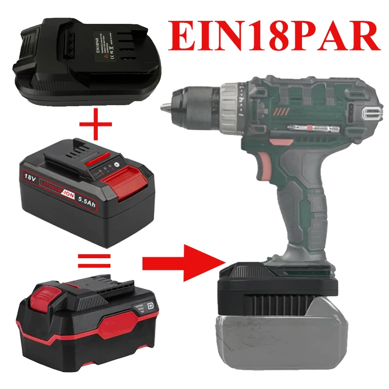 Power Tool Adapter EIN18PAR for 18V Li-ion Battery Convert To for Parkside 20V Li-ion Battery Electric Power Tools Use
Power Tool Adapter EIN18PAR for 18V Li-ion Battery Convert To for Parkside 20V Li-ion Battery Electric Power Tools Use