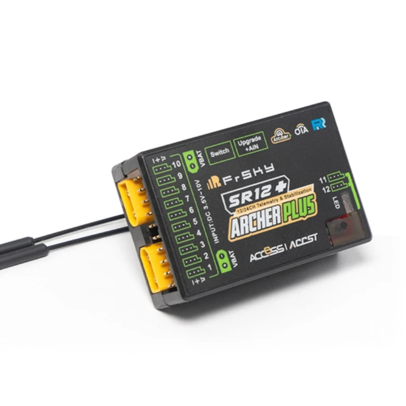 Frsky ARCHER PLUS R12+ / SR12+ 12CH Receiver PWM/SBUS/FBUS/S.Port Compatible 2.4GHz ACCESS / ACCST D16 Transmitter 
Frsky ARCHER PLUS R12+ / SR12+ 12CH Receiver PWM/SBUS/FBUS/S.Port Compatible 2.4GHz ACCESS / ACCST D16 Transmitter