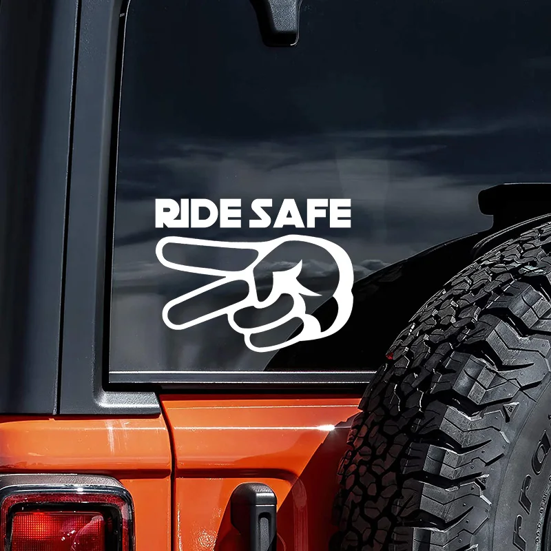 1pc Ride Safe 2 Fingers Down Vinyl Decal 14x11cm, Biker Respect Sticker for Motorcycles Cars Windows
1pc Ride Safe 2 Fingers Down Vinyl Decal 14x11cm, Biker Respect Sticker for Motorcycles Cars Windows