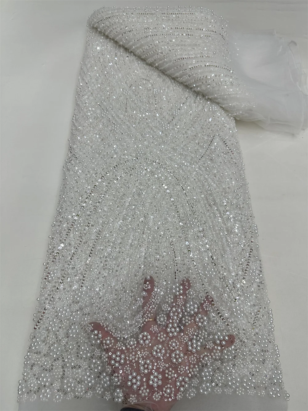 Luxury Beads Lace African French Fabric 2025 High Quality 5 Yards beads Sequins Fabric Nigerian For Evening Party Dress Women
Luxury Beads Lace African French Fabric 2025 High Quality 5 Yards beads Sequins Fabric Nigerian For Evening Party Dress Women