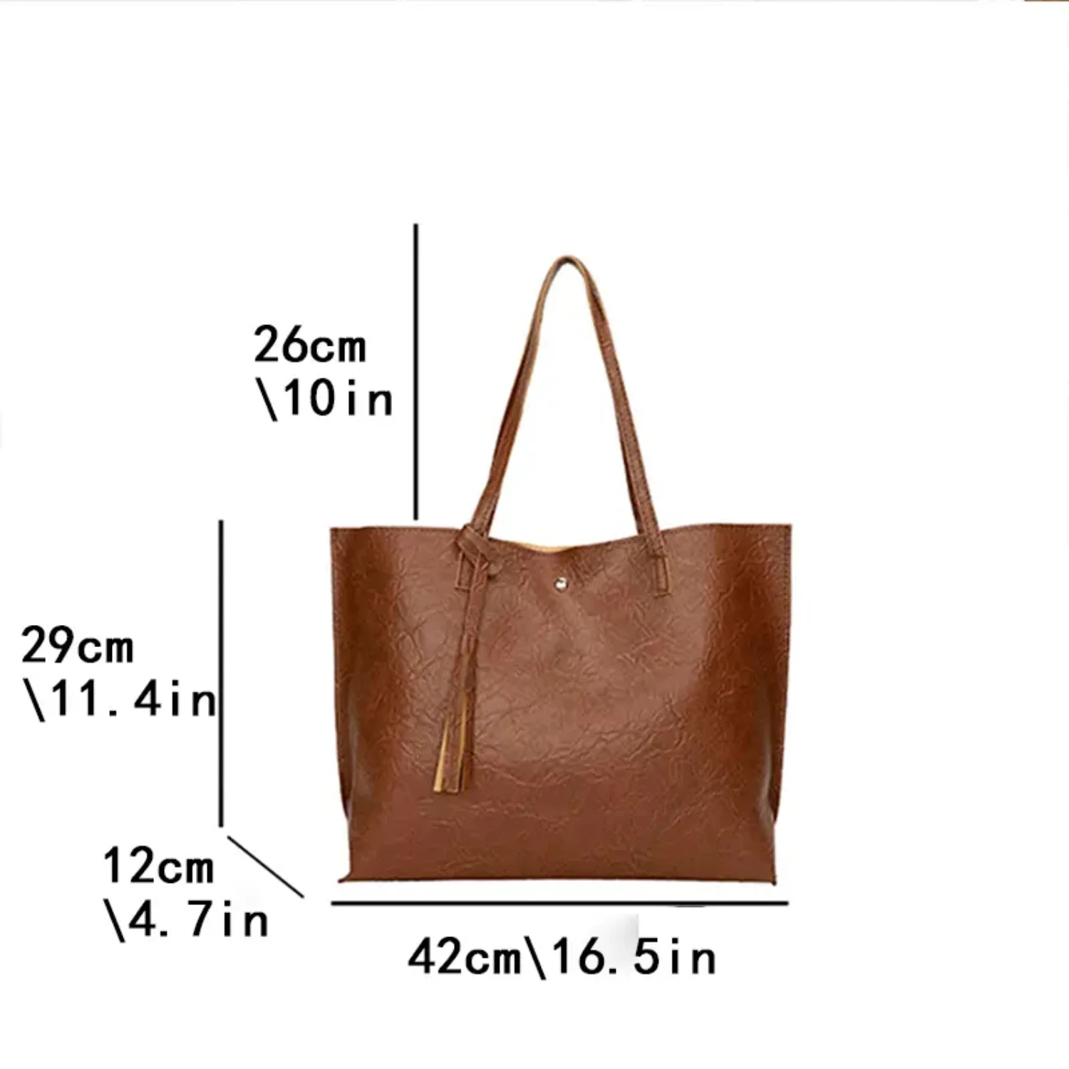 Retro Style Tote Bag, Women's Fashion Faux Leather Shoulder Bag Versatile Handbag
Retro Style Tote Bag, Women's Fashion Faux Leather Shoulder Bag Versatile Handbag