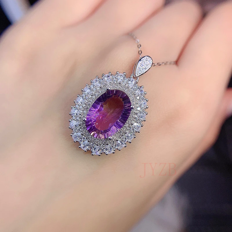 Women's jewelry Romantic handmade purple topaz Pendant luxurious 925 silver girl wedding pendant birthday gift
Women's jewelry Romantic handmade purple topaz Pendant luxurious 925 silver girl wedding pendant birthday gift