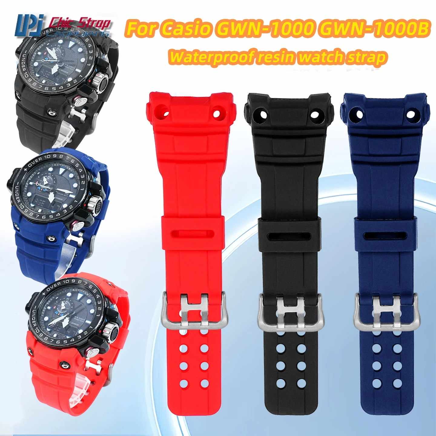For Casio G-SHOCK GWN-1000 GWN-1000B Waterproof Resin Watch Strap Outdoor Sports Watchband Black Blue Red Belt
For Casio G-SHOCK GWN-1000 GWN-1000B Waterproof Resin Watch Strap Outdoor Sports Watchband Black Blue Red Belt