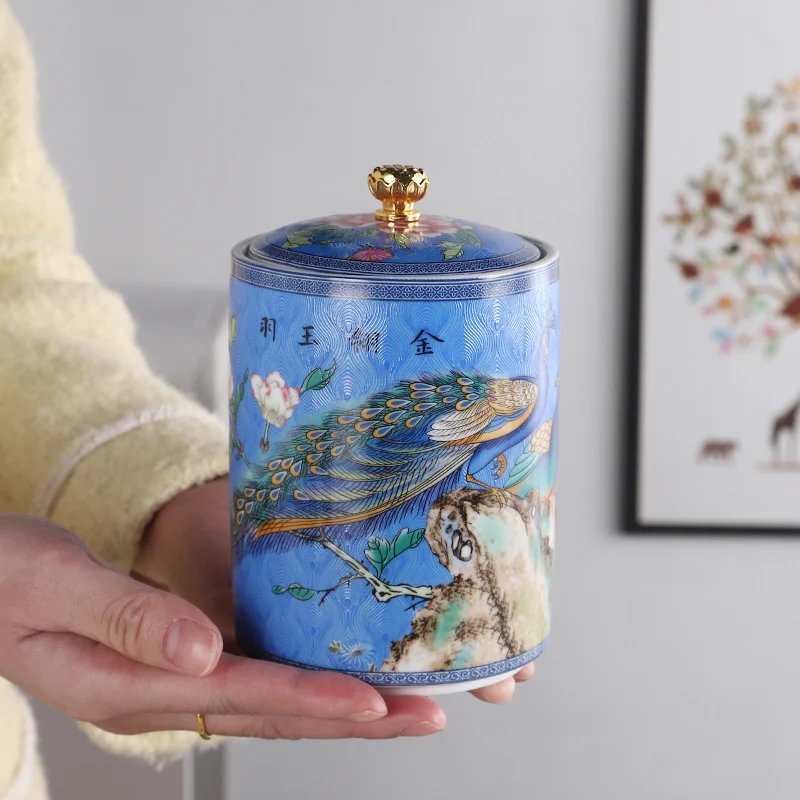 Enamel Ceramic Tea Pot Household Tea Bag Storage Box Chinese Retro Style Storage Tank Decoration Living Room Decoration Tank
Enamel Ceramic Tea Pot Household Tea Bag Storage Box Chinese Retro Style Storage Tank Decoration Living Room Decoration Tank
