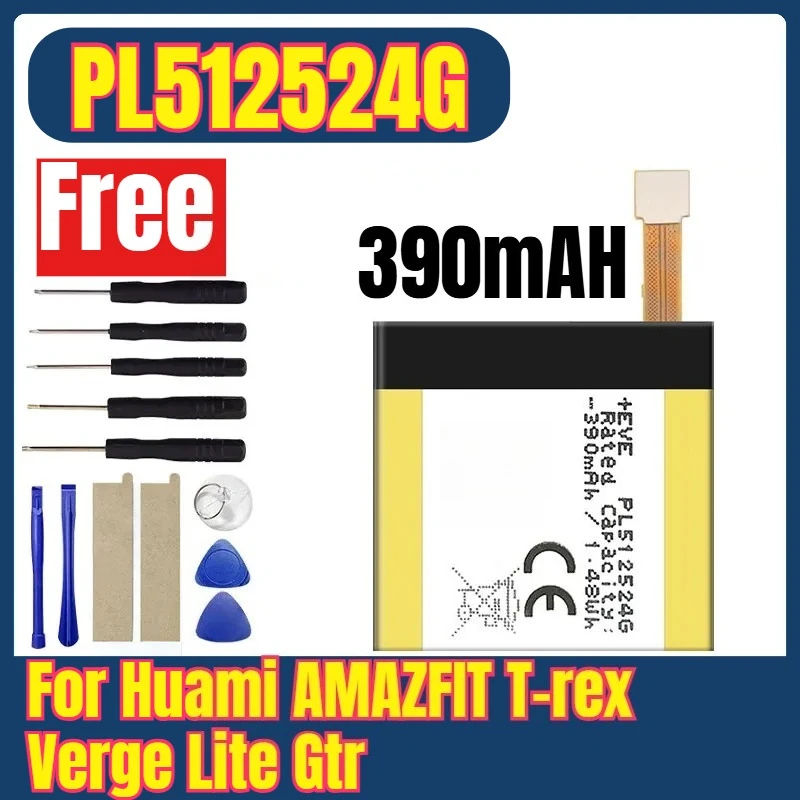 PL512524G PL502524V Battery for Huami AMAZFIT T-rex Verge Lite Gtr A1918 A1808 A1801 A1811 Smart Watch Batterie + Free Tools
PL512524G PL502524V Battery for Huami AMAZFIT T-rex Verge Lite Gtr A1918 A1808 A1801 A1811 Smart Watch Batterie + Free Tools