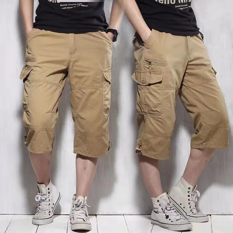 Summer Thin Workwear Cropped Pants for Men with Multiple Pockets Loose Oversized Shorts for Outdoor Wear Sports Casual Shorts
Summer Thin Workwear Cropped Pants for Men with Multiple Pockets Loose Oversized Shorts for Outdoor Wear Sports Casual Shorts