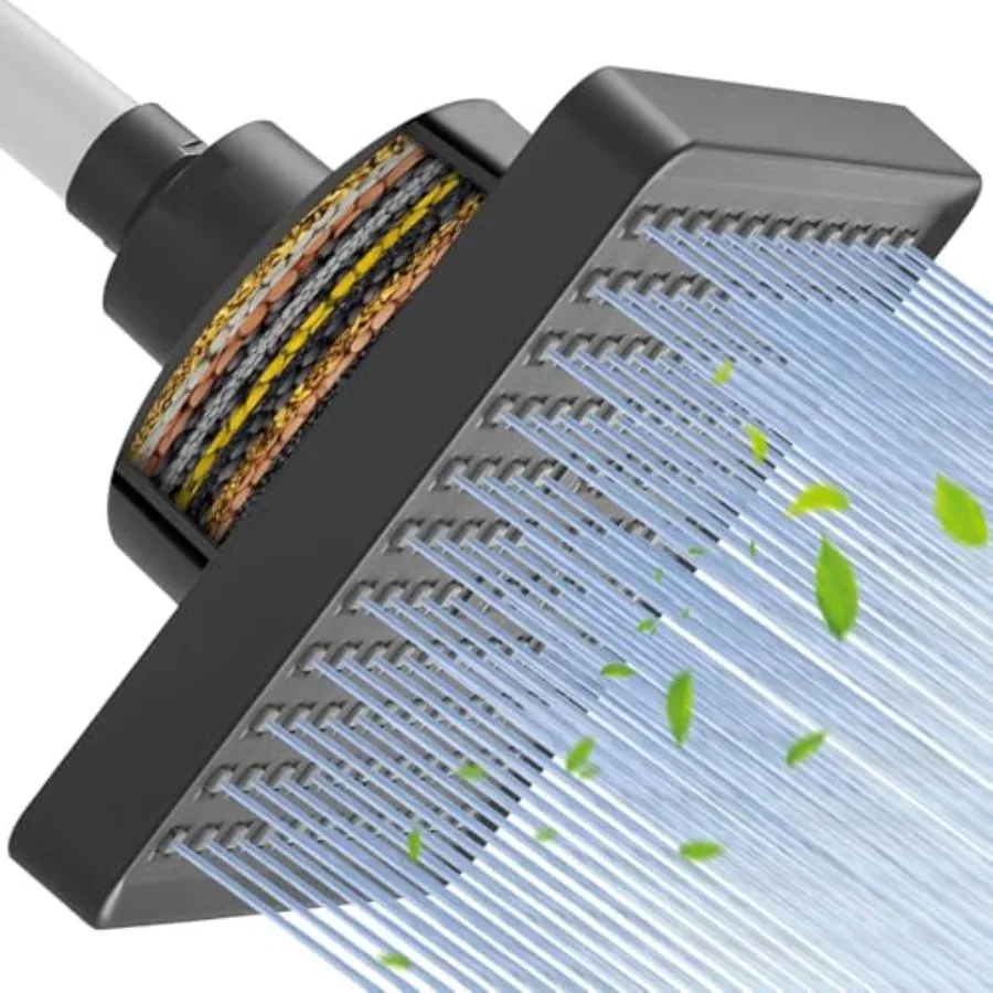 Filtered 6 Inch Square Shower Head High Pressure Bathroom Rain Showerhead Filter for Hard Water to Remove Chlorine and Harmful
Filtered 6 Inch Square Shower Head High Pressure Bathroom Rain Showerhead Filter for Hard Water to Remove Chlorine and Harmful
