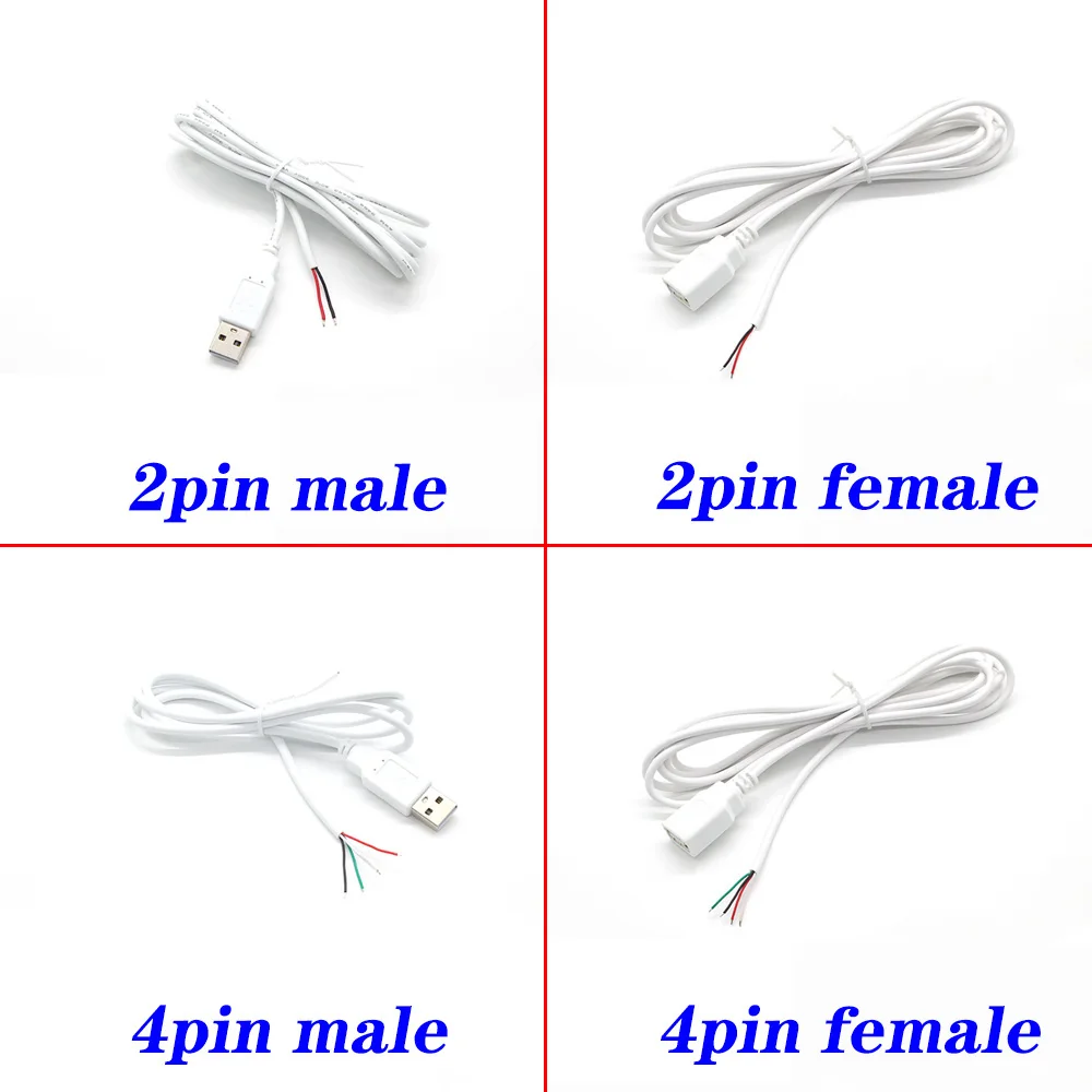 10 USB male and female extension cords 2-pin 4-pin durable and long-lasting white USB male and female data cable extension cords
10 USB male and female extension cords 2-pin 4-pin durable and long-lasting white USB male and female data cable extension cords