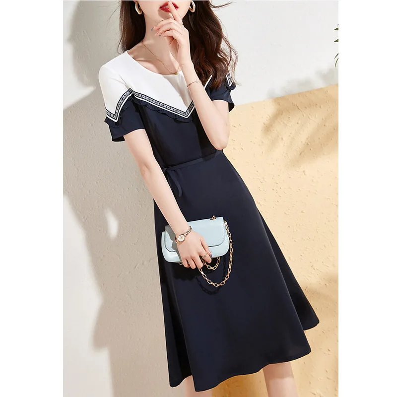 Patchwork Ruffles Summer Dresses For Women 2024 New Casual O-Neck All-Match Breathable Soft Empire Slim Female Dress Vestidos
Patchwork Ruffles Summer Dresses For Women 2024 New Casual O-Neck All-Match Breathable Soft Empire Slim Female Dress Vestidos