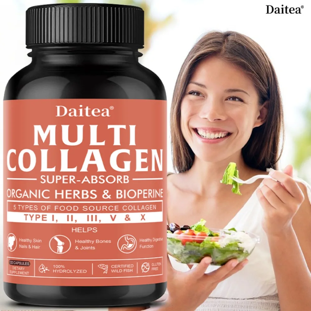 Multi Collagen Supplement - Skin Care Capsules, Firming Skin, Promoting Hair and Nail Growth, Anti-oxidant
Multi Collagen Supplement - Skin Care Capsules, Firming Skin, Promoting Hair and Nail Growth, Anti-oxidant