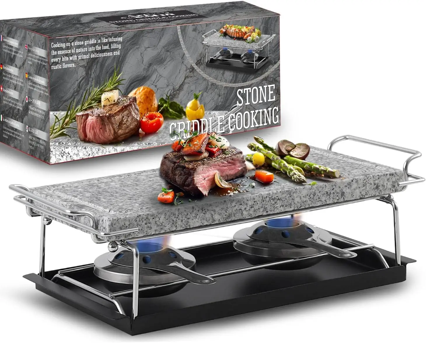 Hot Stone Steak Cooking Set – Long Heat Retention, Sizzling Plate with Tray & Rack for Family Dinner, Indoor/Outdoor BBQ Grilling
Hot Stone Steak Cooking Set – Long Heat Retention, Sizzling Plate with Tray & Rack for Family Dinner, Indoor/Outdoor BBQ Grilling