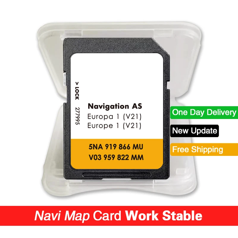 Genuine for VW V21 AS Europe Sat Nav SD Card Software Navi 5NA919866MU 32GB Naving Map Card
Genuine for VW V21 AS Europe Sat Nav SD Card Software Navi 5NA919866MU 32GB Naving Map Card