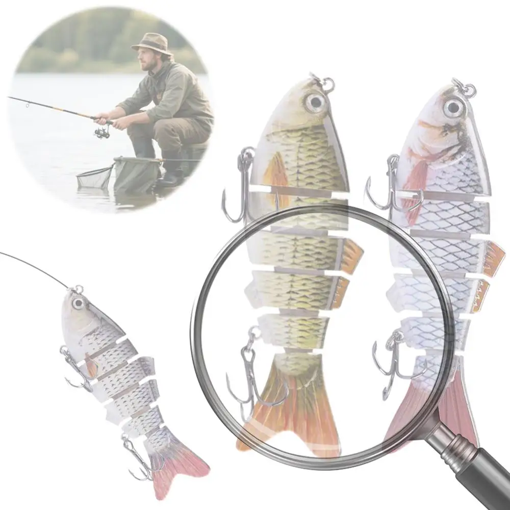 Многосоставная приманка-свимбейт 10 см/16,5 г с тройными крючками, 3D искусственная жесткая приманка, самоплавающая, бионическая, для рыбалки
Многосоставная приманка-свимбейт 10 см/16,5 г с тройными крючками, 3D искусственная жесткая приманка, самоплавающая, бионическая, для рыбалки