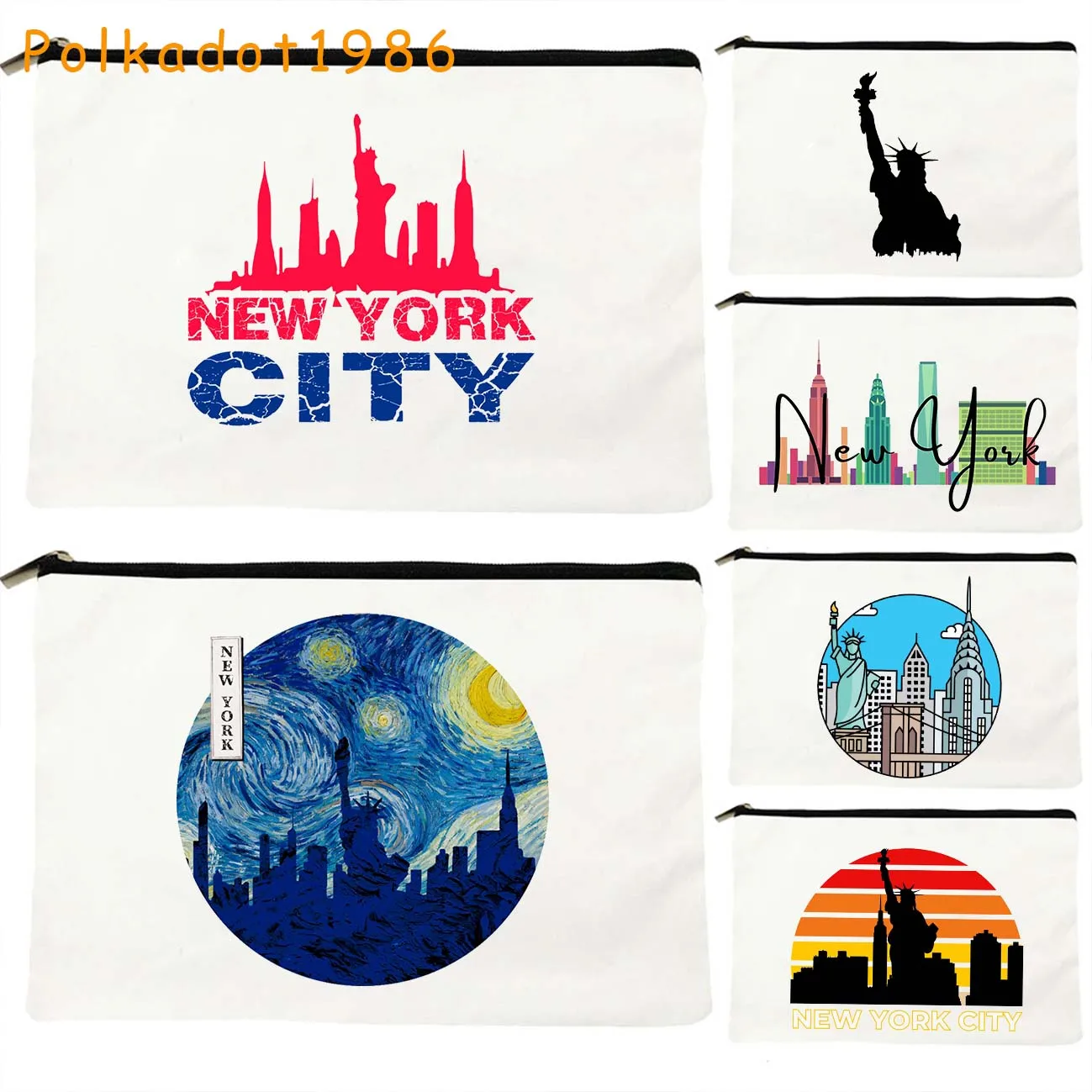 Vintage NYC Love New York City Statue of Liberty St Louis America Canvas Cosmetic Bag Makeup Toilet Bag Pencil Case Zipper Pouch
Vintage NYC Love New York City Statue of Liberty St Louis America Canvas Cosmetic Bag Makeup Toilet Bag Pencil Case Zipper Pouch