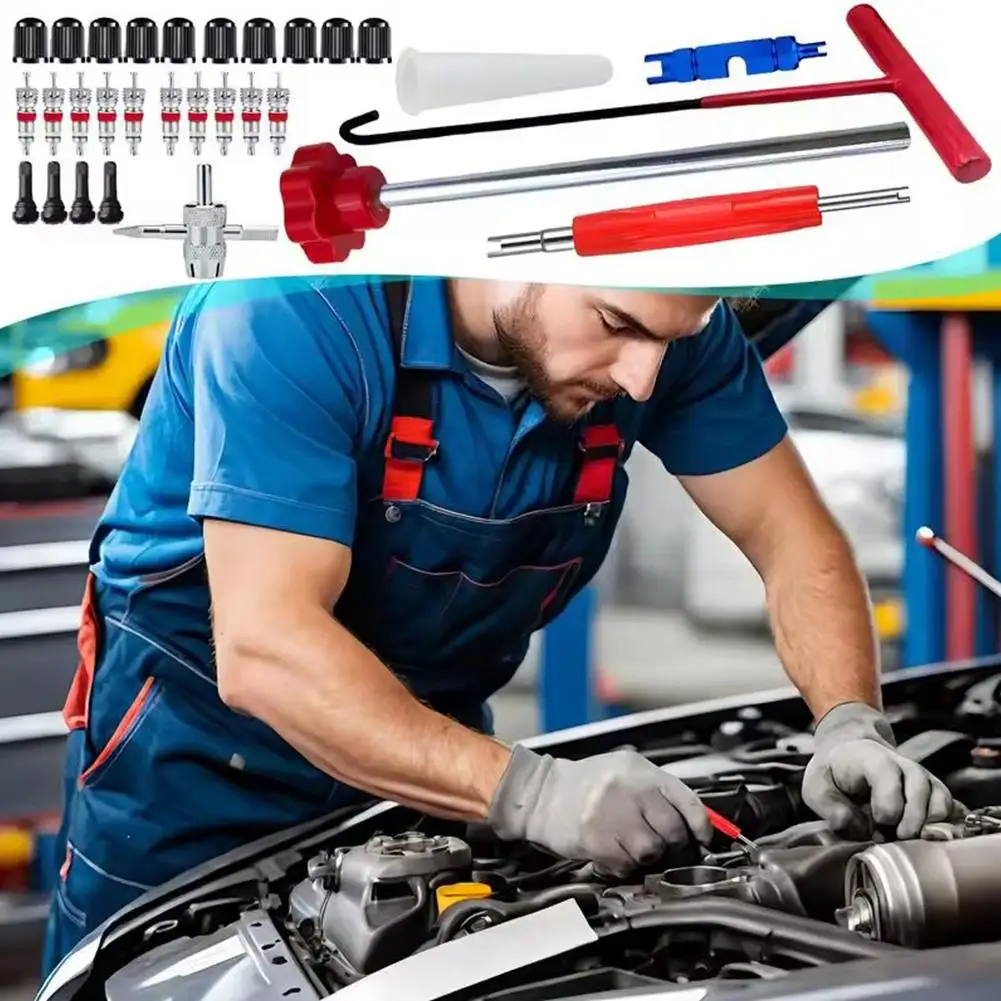Car Tire Installer Tool Valve Remover Tool 30Pcs Valve Tool Repair T-Hook Tool Kit Accessories Change Replacement Stem Quic Z8N8
Car Tire Installer Tool Valve Remover Tool 30Pcs Valve Tool Repair T-Hook Tool Kit Accessories Change Replacement Stem Quic Z8N8