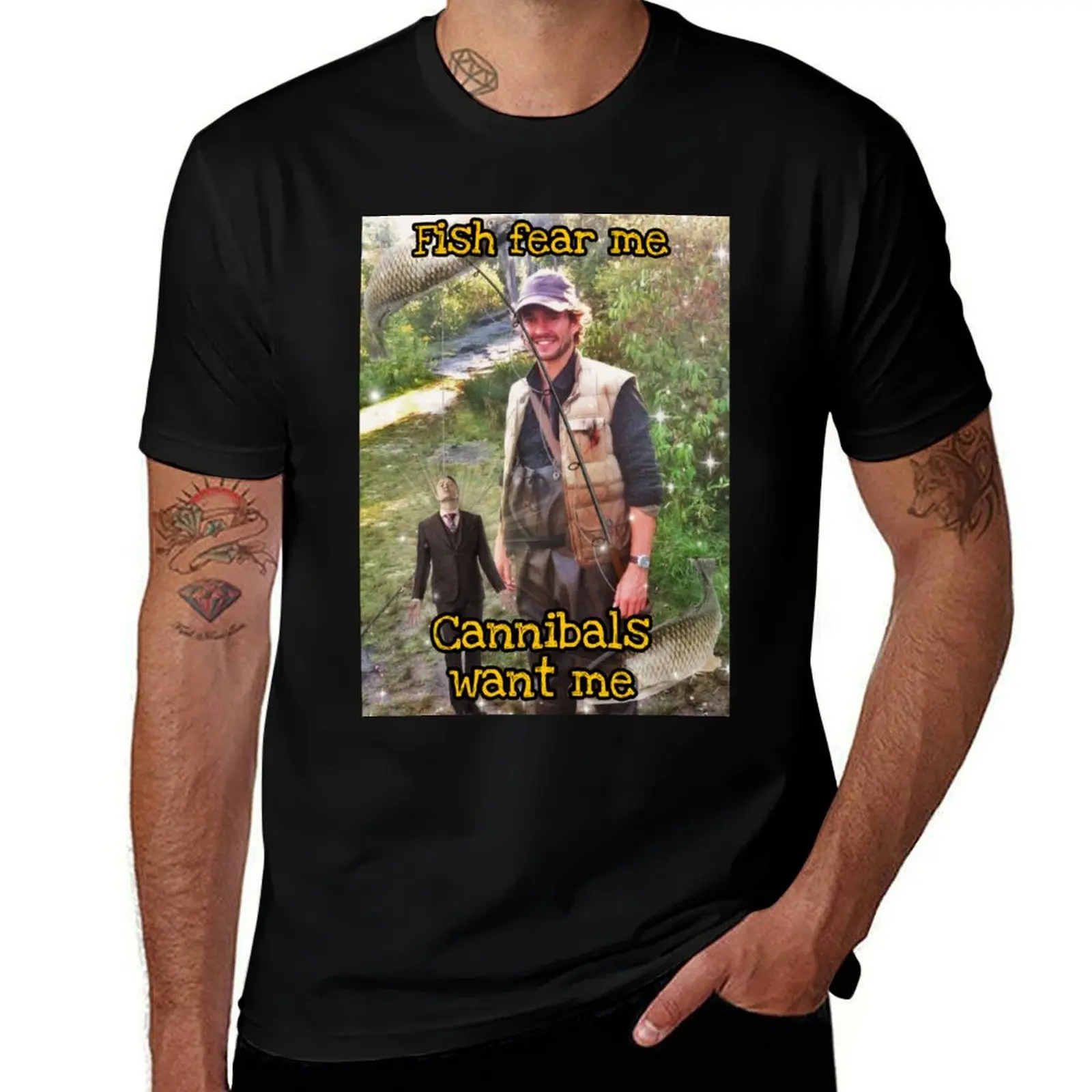 Fish fear me Cannibals want me Will Graham T-Shirt shirts graphic tee oversized graphic tee t shirt men 100℅ cotton
Fish fear me Cannibals want me Will Graham T-Shirt shirts graphic tee oversized graphic tee t shirt men 100℅ cotton
