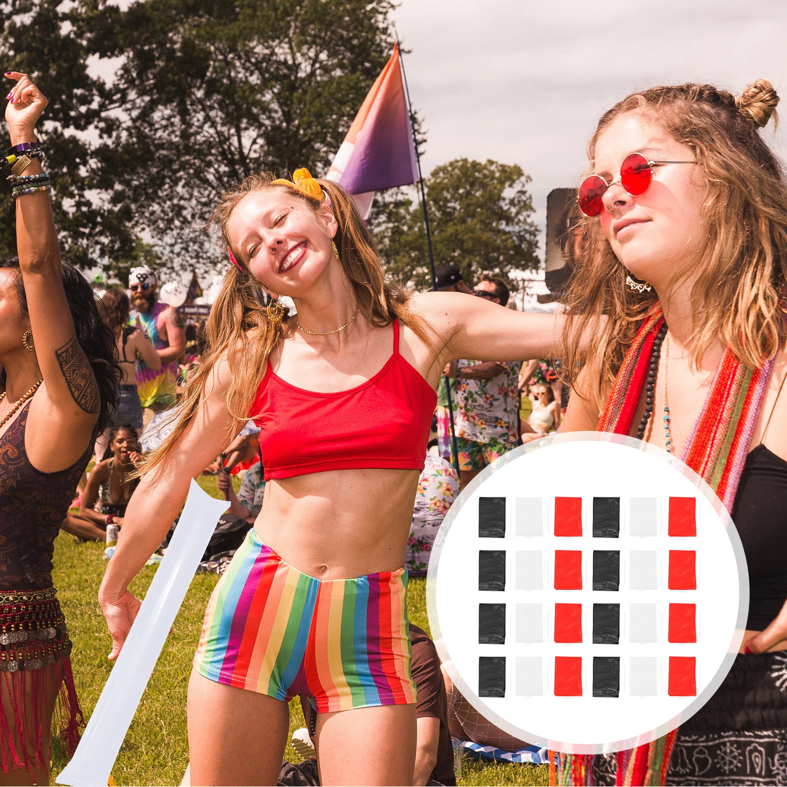 30Pcs Boom Sticks Inflatable Cheering Tools Creative Design Fine Workmanship for Parties Concerts Gatherings Entertainment