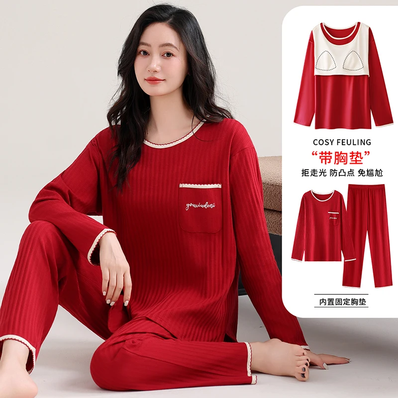 Big Size M-3XL Spring and Autumn Women 100% Cotton Pyjamas Female Long Sleeve Casual Sleepwear
Big Size M-3XL Spring and Autumn Women 100% Cotton Pyjamas Female Long Sleeve Casual Sleepwear