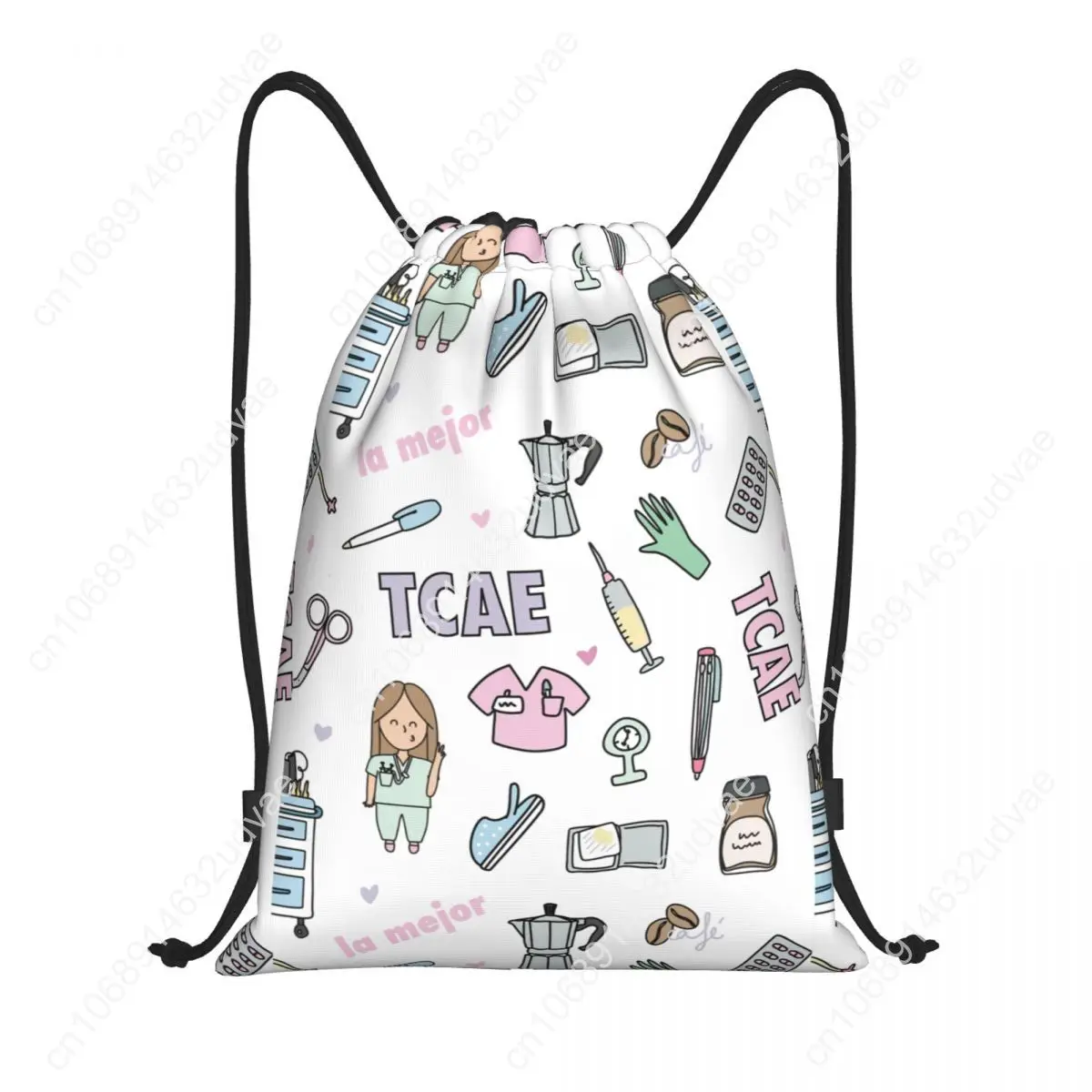 Personalized Medical Drawstring Backpack Enfermera En Apuros for Women Men Lightweight Storage Backpack for Sports and Travel
Personalized Medical Drawstring Backpack Enfermera En Apuros for Women Men Lightweight Storage Backpack for Sports and Travel