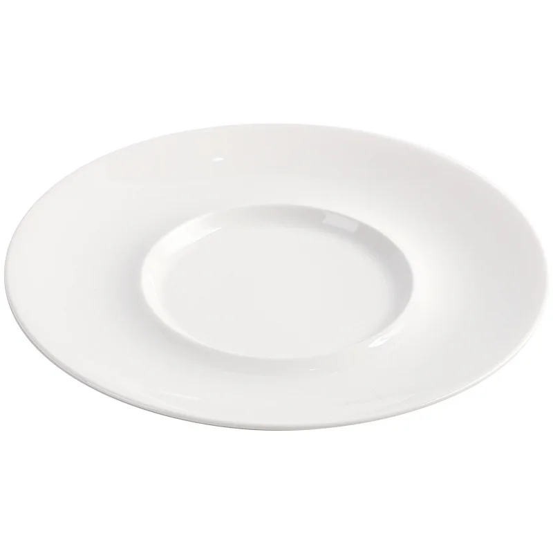 White porcelain hotel high-end ceramic tableware plate 12-inch large plate Western food flat plate restaurant cold dish
White porcelain hotel high-end ceramic tableware plate 12-inch large plate Western food flat plate restaurant cold dish
