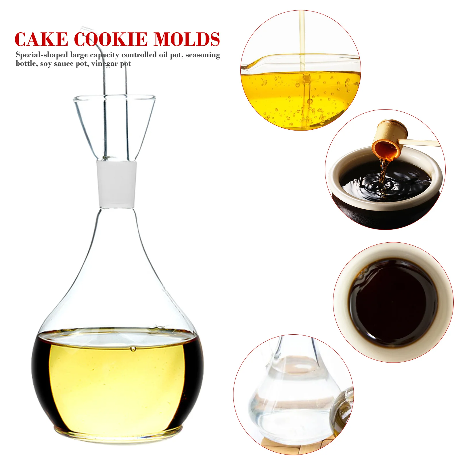 1Pcs Large Capacity Glass Sauce Bottle Premium Oil Condiment Dispenser Kitchen Storage Seasoning Pot Soy Cruet Vinegar Bottle
1Pcs Large Capacity Glass Sauce Bottle Premium Oil Condiment Dispenser Kitchen Storage Seasoning Pot Soy Cruet Vinegar Bottle