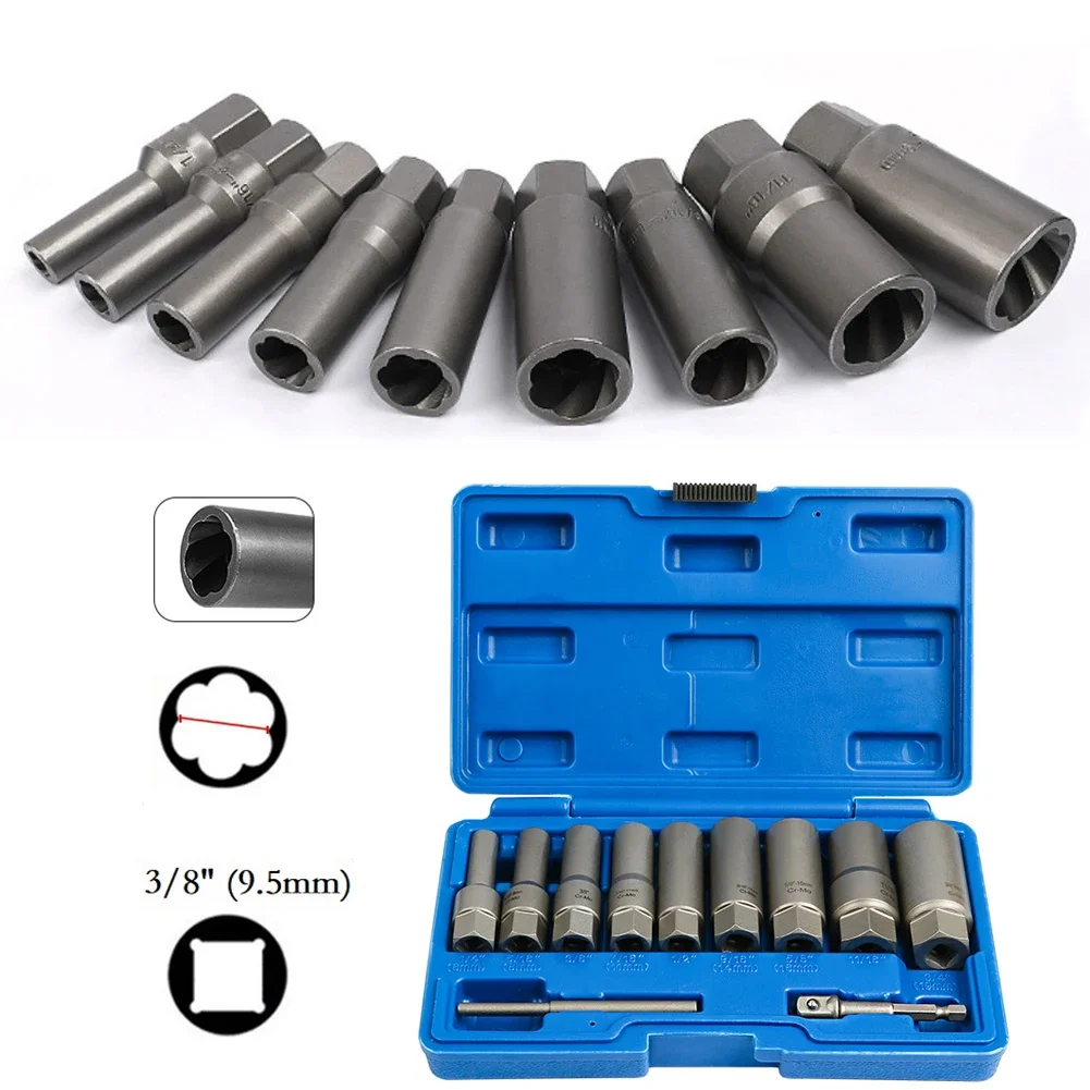 7/11PCS Socket Wrench Deep Socket Set With Storage Box Locking Wheel Nut Bolt Stud Extractor Remover 3/8in Adapter
7/11PCS Socket Wrench Deep Socket Set With Storage Box Locking Wheel Nut Bolt Stud Extractor Remover 3/8in Adapter
