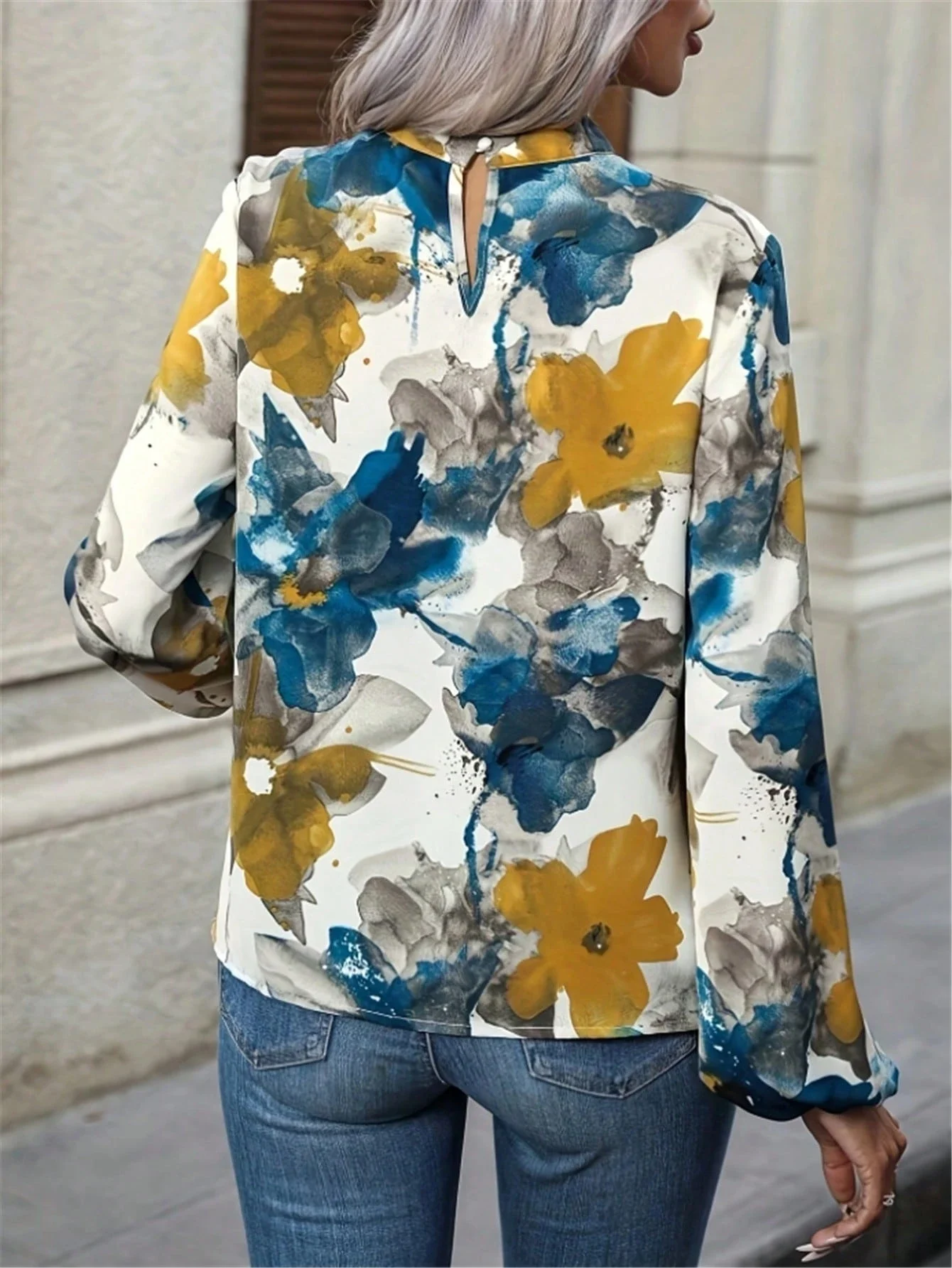 Women's Floral Print Lantern Sleeve Elegant Blouse Long Sleeve Casual Spring Autumn
Women's Floral Print Lantern Sleeve Elegant Blouse Long Sleeve Casual Spring Autumn