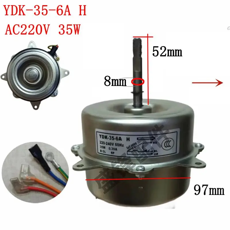 new air conditioner motor YDK-35-6A H YDK-35-6HG 4 YDK35-6HG1 AC220V 35W fan air conditioner motor good working parts
new air conditioner motor YDK-35-6A H YDK-35-6HG 4 YDK35-6HG1 AC220V 35W fan air conditioner motor good working parts