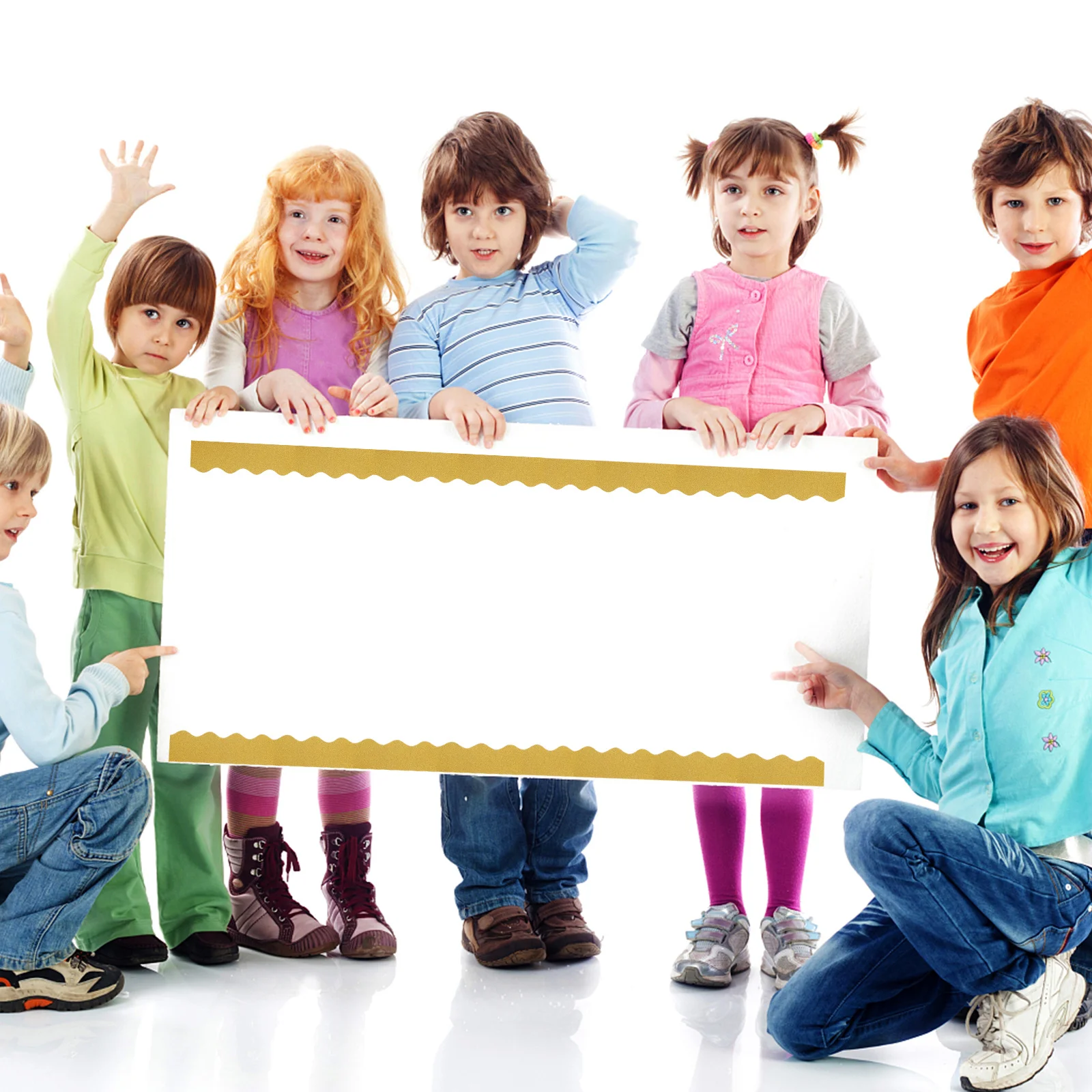 1 Roll Wave Bulletin Board Border Paper Decorative Trim For Blackboard Classroom Festival Gold Removable Cuttable Pure Color
1 Roll Wave Bulletin Board Border Paper Decorative Trim For Blackboard Classroom Festival Gold Removable Cuttable Pure Color