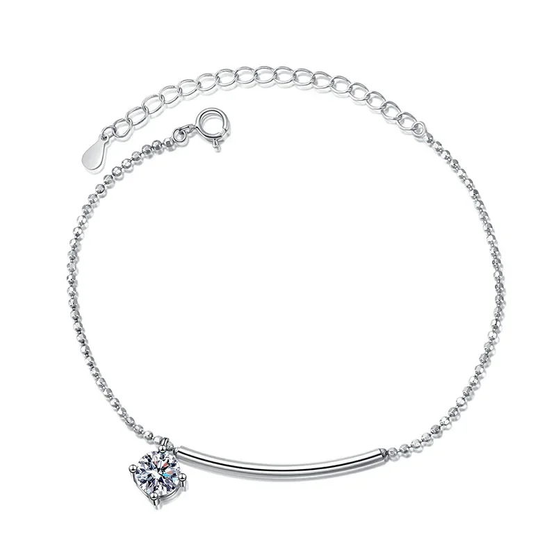 S925 Sterling Silver Feet Chain Mosang Diamond Bracelet Light Luxury Half Moon Bend 1 Carat Wedding Jewelry Wholesale
S925 Sterling Silver Feet Chain Mosang Diamond Bracelet Light Luxury Half Moon Bend 1 Carat Wedding Jewelry Wholesale