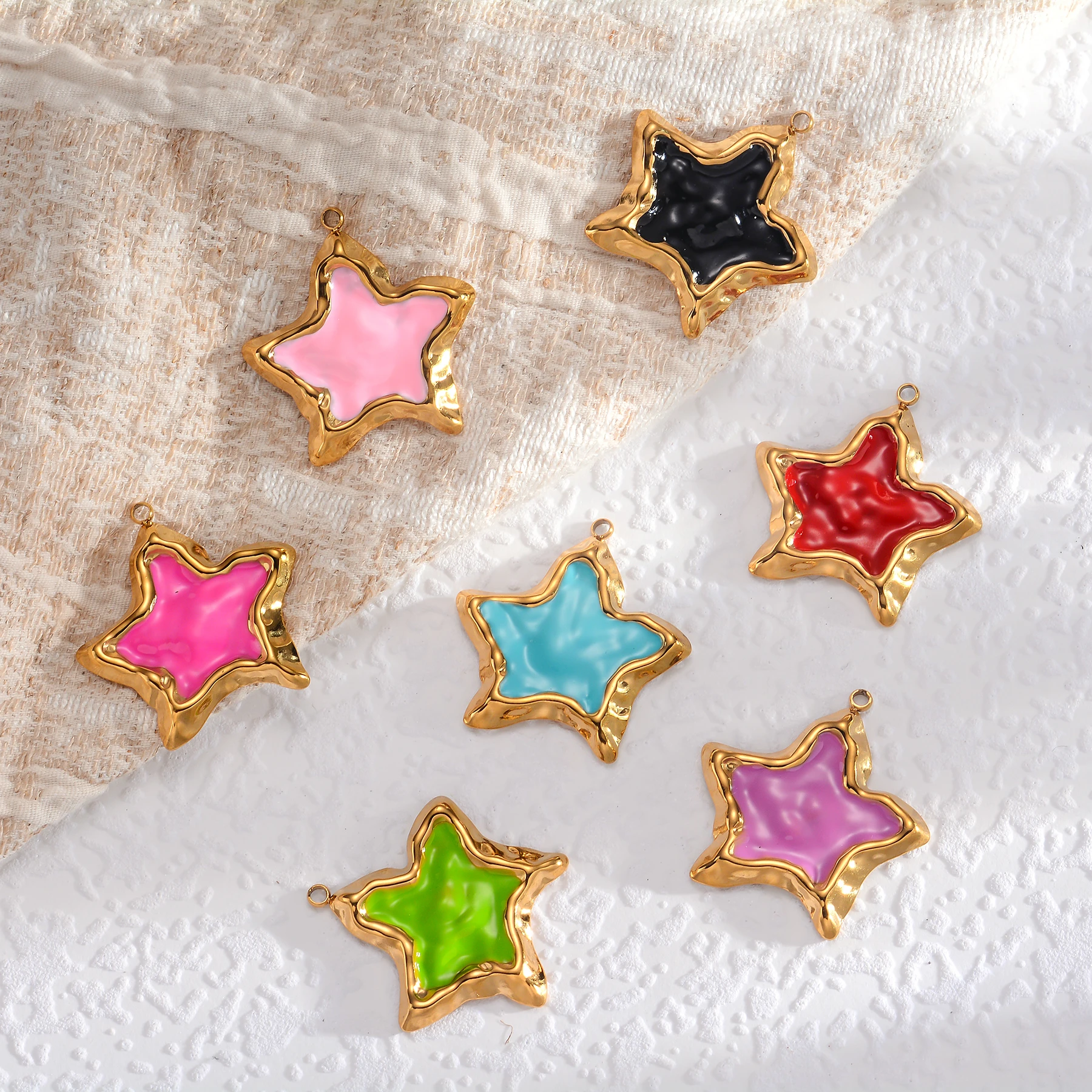 10Pcs Wholesale Stainless Steel Star Pendants Charms for DIY Fashion Jewelry Necklace Earring Supply Making Findings
10Pcs Wholesale Stainless Steel Star Pendants Charms for DIY Fashion Jewelry Necklace Earring Supply Making Findings