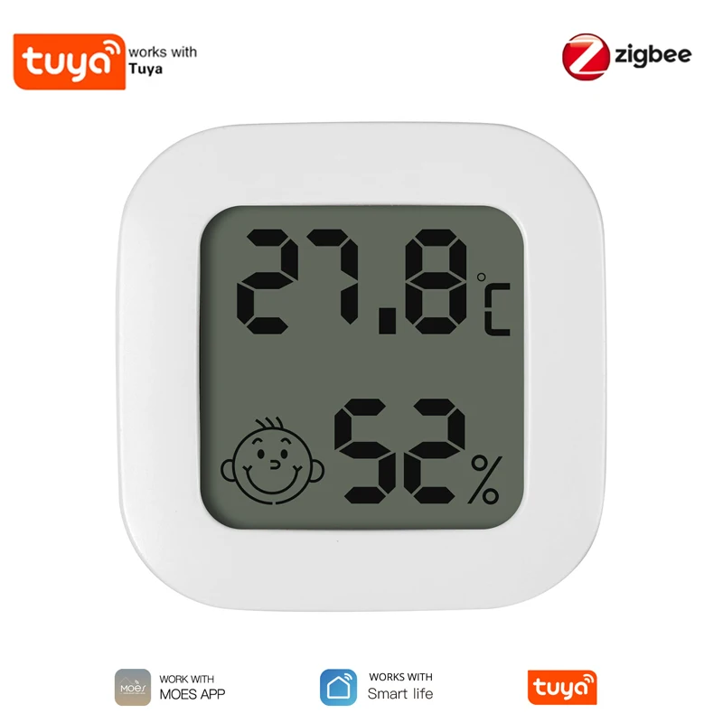 MOES Tuya Zigbee Умный датчик температуры и влажности в помещении с ЖК-экраном Приложение Дистанционный монитор Работает с приложением Smart Life
MOES Tuya Zigbee Умный датчик температуры и влажности в помещении с ЖК-экраном Приложение Дистанционный монитор Работает с приложением Smart Life