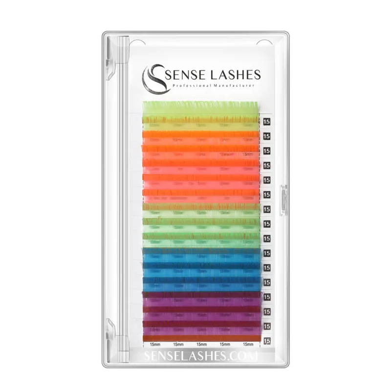 SENSE LASHES 16 Rows Mix Color Eyelash Extension Glow Fluorescent Colorful Lashes Individual Gradient Colored False Mink Lashes
SENSE LASHES 16 Rows Mix Color Eyelash Extension Glow Fluorescent Colorful Lashes Individual Gradient Colored False Mink Lashes
