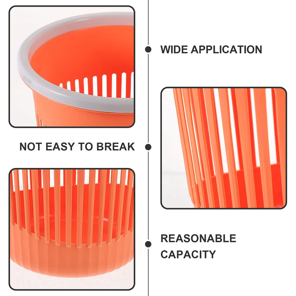 2Pcs Round Trash Can Kitchen Bedroom Plastic Orange Waste Bin Garbage Bucket Storage Box Household
2Pcs Round Trash Can Kitchen Bedroom Plastic Orange Waste Bin Garbage Bucket Storage Box Household