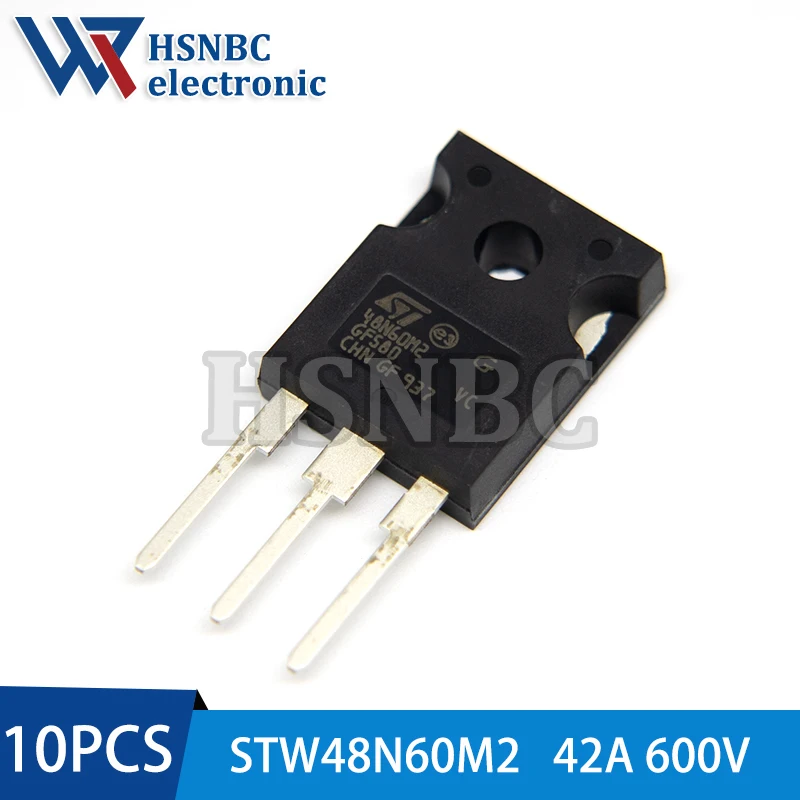 10Pcs/Lot STW48N60M2 48N60M2 TO-247 42A 600V N-channel Power MOSFET Transistor 100% New Original
10Pcs/Lot STW48N60M2 48N60M2 TO-247 42A 600V N-channel Power MOSFET Transistor 100% New Original