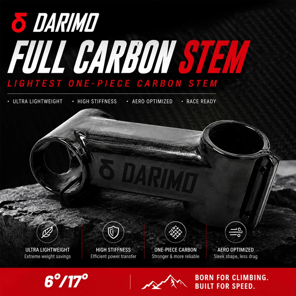 DARIMO UD carbon fiber stem, bicycle IX2 stem, matte/gloss finish, 28.6mm/31.8mm, -6°/-17°, 60-120mm, bicycle accessories.
DARIMO UD carbon fiber stem, bicycle IX2 stem, matte/gloss finish, 28.6mm/31.8mm, -6°/-17°, 60-120mm, bicycle accessories.