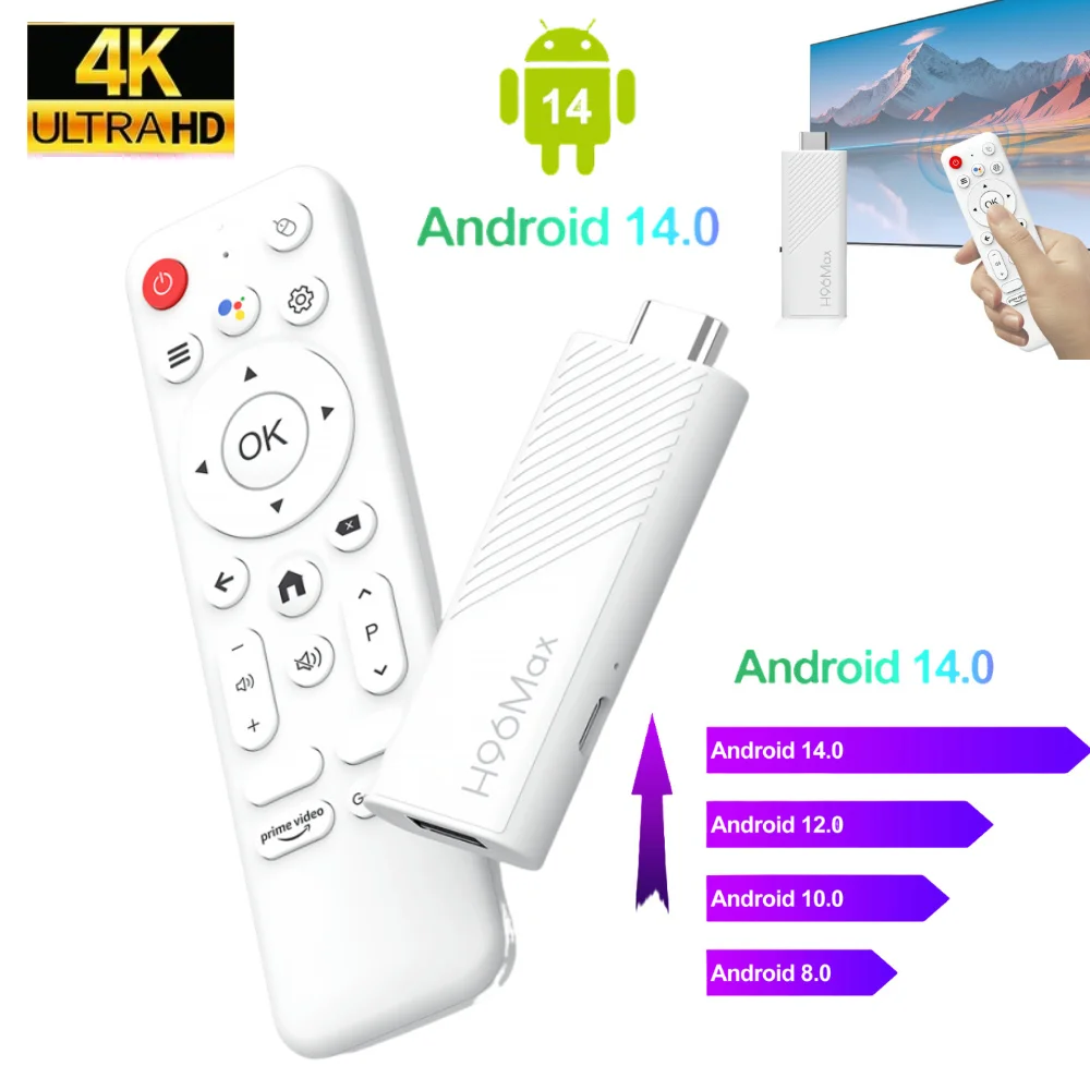 Android 14.0 4K Streaming TV Stick Mini Smart Box с 2 ГБ ОЗУ, памятью 8 ГБ или 16 ГБ и пультом дистанционного управления
Android 14.0 4K Streaming TV Stick Mini Smart Box с 2 ГБ ОЗУ, памятью 8 ГБ или 16 ГБ и пультом дистанционного управления