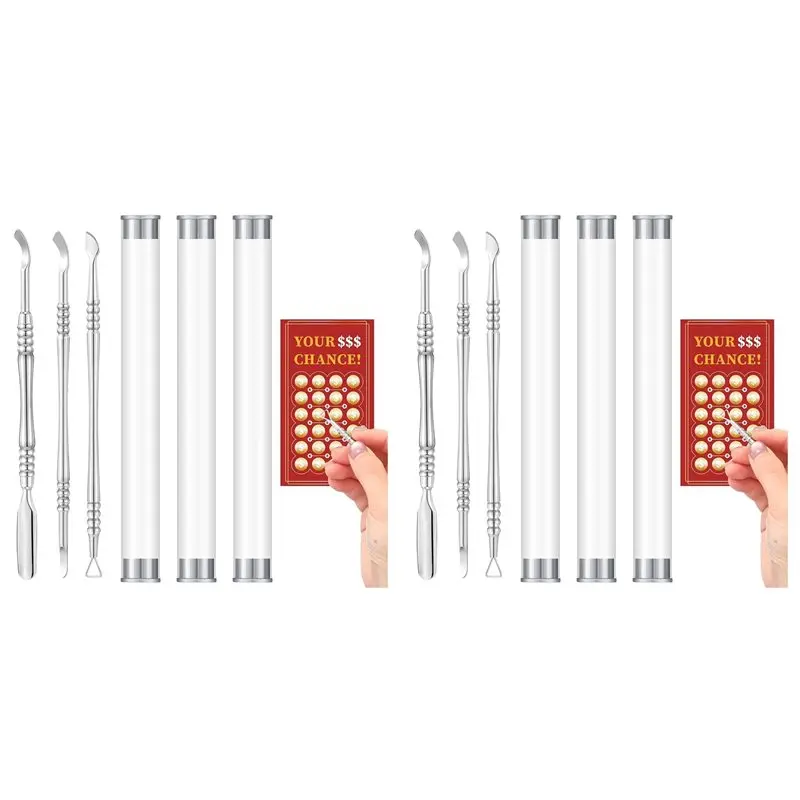 ABHS-6 Pcs Metal Lottery Ticket Scratcher With Storage Box Lottery Ticket Scratcher Tool Lottery Ticket Holders For Adults
ABHS-6 Pcs Metal Lottery Ticket Scratcher With Storage Box Lottery Ticket Scratcher Tool Lottery Ticket Holders For Adults