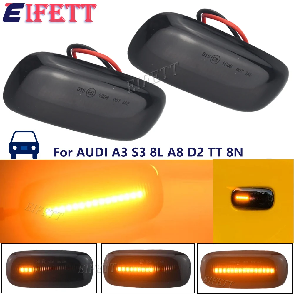 2X LED Dynamic Side Marker Turn Signal Lights Indicator Lamps 8N0 949 127a For Audi A3 S3 8L 00-03 A8 D2 99-02 TT 8N 2000 - 2006
2X LED Dynamic Side Marker Turn Signal Lights Indicator Lamps 8N0 949 127a For Audi A3 S3 8L 00-03 A8 D2 99-02 TT 8N 2000 - 2006