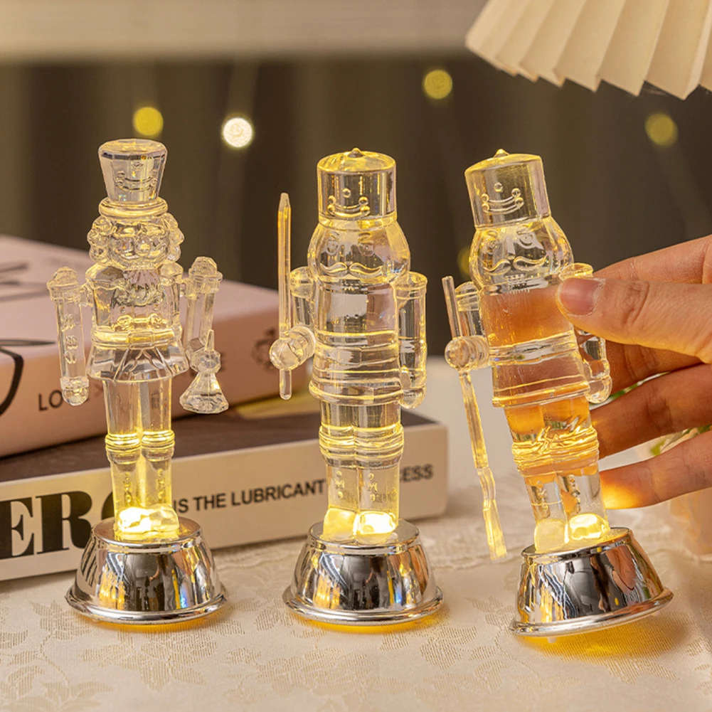 4 Piece LED Nutcracker Decoration Set Featuring Clear PVC Figures Emitting Warm Glow for Seasonal and Holiday Table Displays
4 Piece LED Nutcracker Decoration Set Featuring Clear PVC Figures Emitting Warm Glow for Seasonal and Holiday Table Displays