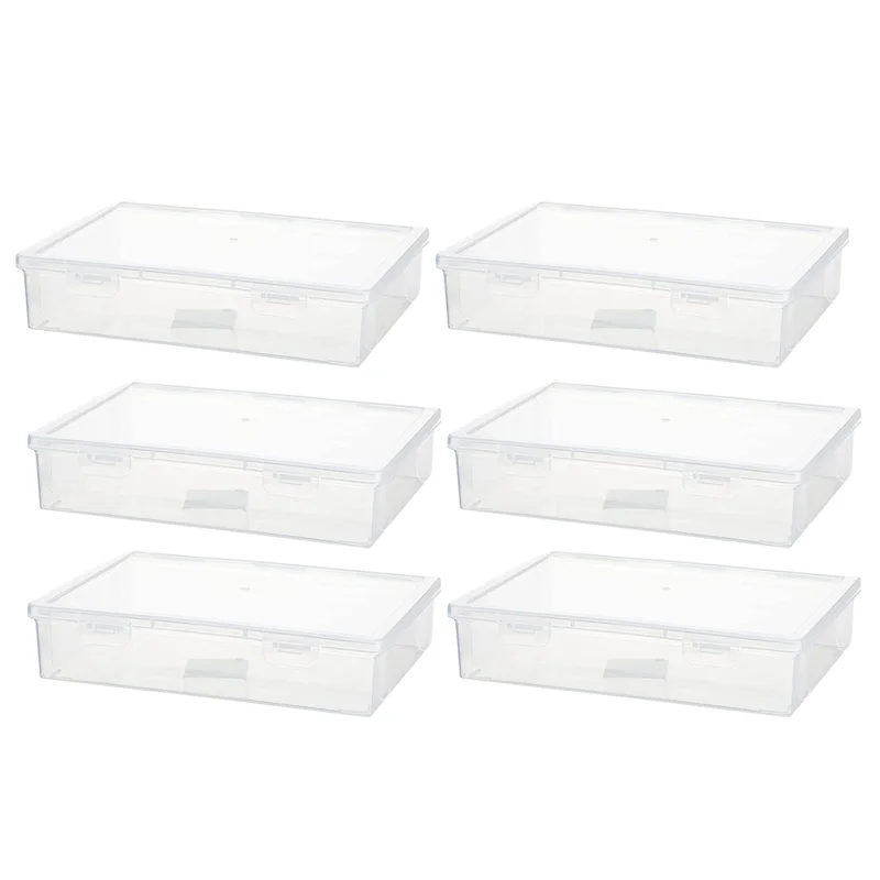 ABVA-6 Pcs 7In x 9In x 2In Plastic Storage Box with Lid Multipurpose Craft Organizer Plastic Containers Clear Pencil Case
ABVA-6 Pcs 7In x 9In x 2In Plastic Storage Box with Lid Multipurpose Craft Organizer Plastic Containers Clear Pencil Case