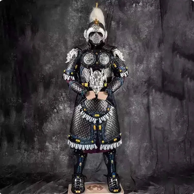 Средневековый костюм настоящей доспехи 12-20 кг, мужской серебряный костюм воина из нержавеющей стали, унисекс, боевое снаряжение, настоящая доспехи с кепкой, маска
Средневековый костюм настоящей доспехи 12-20 кг, мужской серебряный костюм воина из нержавеющей стали, унисекс, боевое снаряжение, настоящая доспехи с кепкой, маска