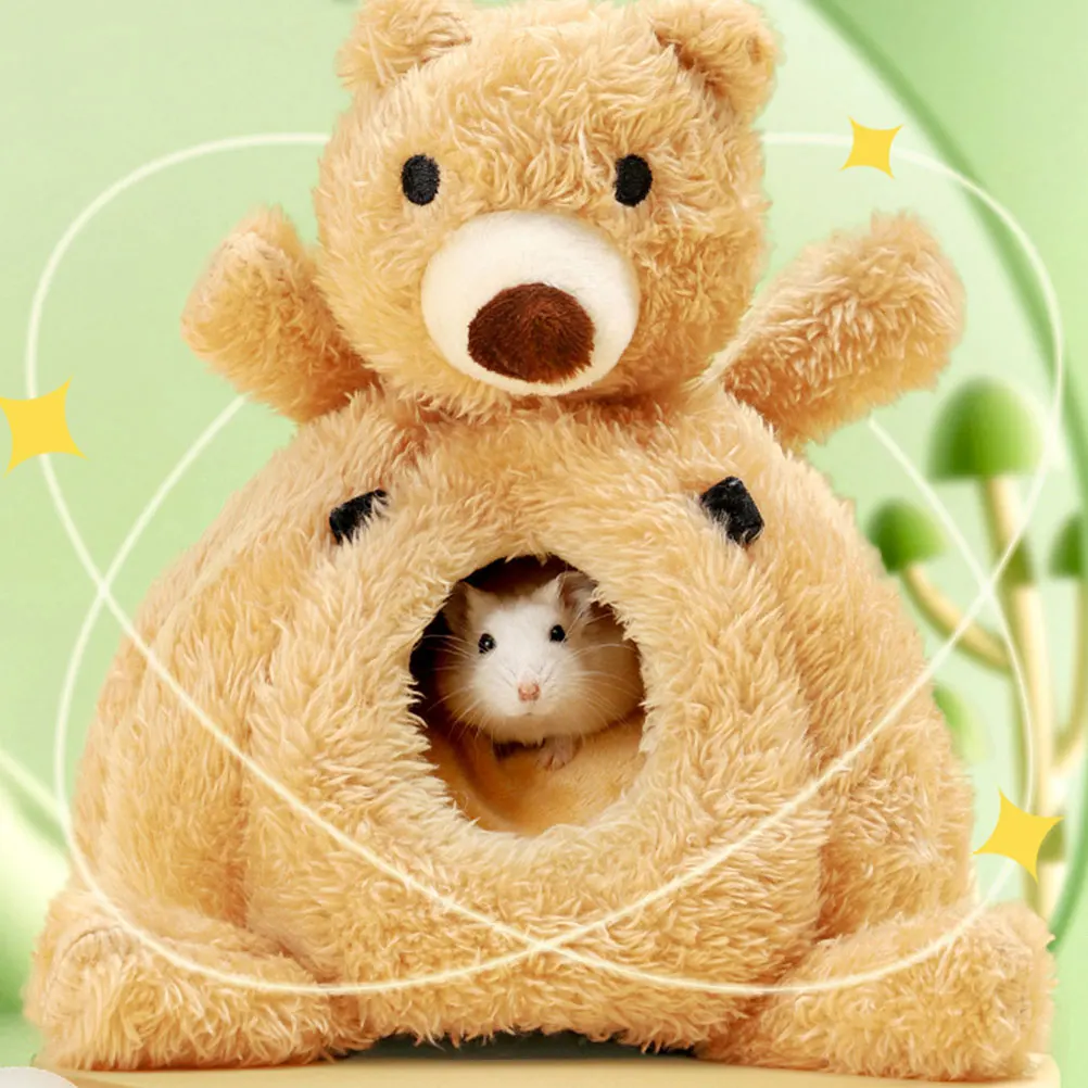 Hamster Cotton Nest Delicate Hut Warm House Safe Durable Easy Install Cage Small Pets Bear Head Cloth Nest ChinchillaAccessory 
Hamster Cotton Nest Delicate Hut Warm House Safe Durable Easy Install Cage Small Pets Bear Head Cloth Nest ChinchillaAccessory