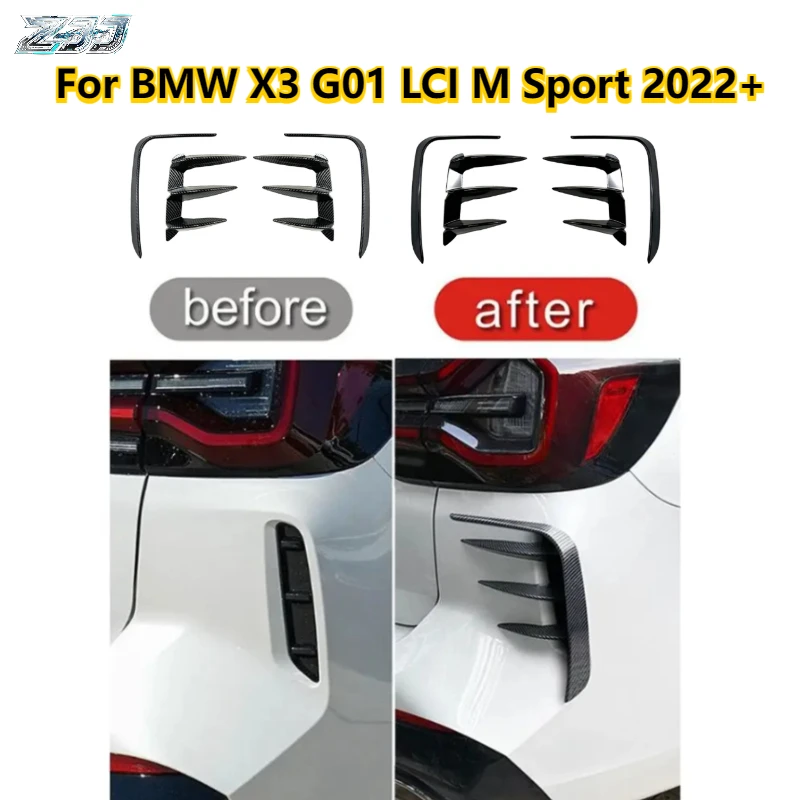 For BMW X3 G01 LCI M Sport 2022+ Car Rear Bumper Splitter Kit Spoiler Rear Canard Air Vent Trim
For BMW X3 G01 LCI M Sport 2022+ Car Rear Bumper Splitter Kit Spoiler Rear Canard Air Vent Trim