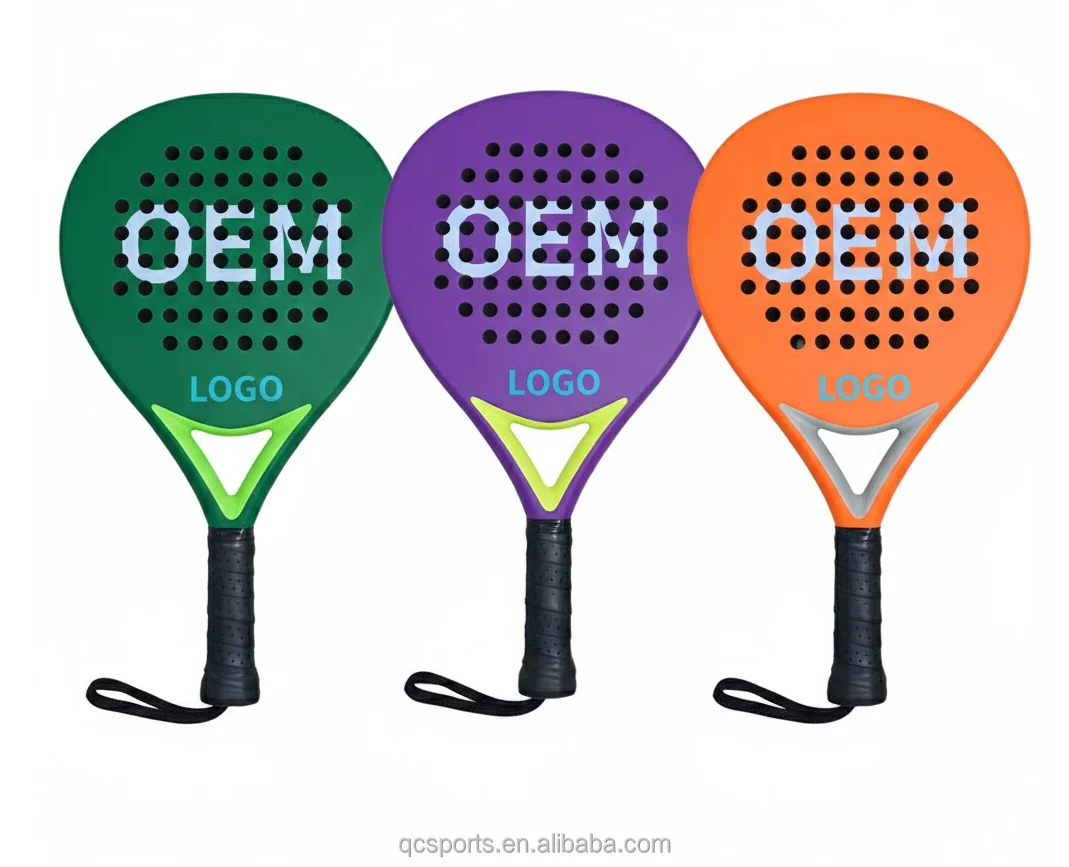 Round shape Carbon fiber material padel racket, built-in soft EVA foam core, high toughness structure, beginner sports gear with
Round shape Carbon fiber material padel racket, built-in soft EVA foam core, high toughness structure, beginner sports gear with